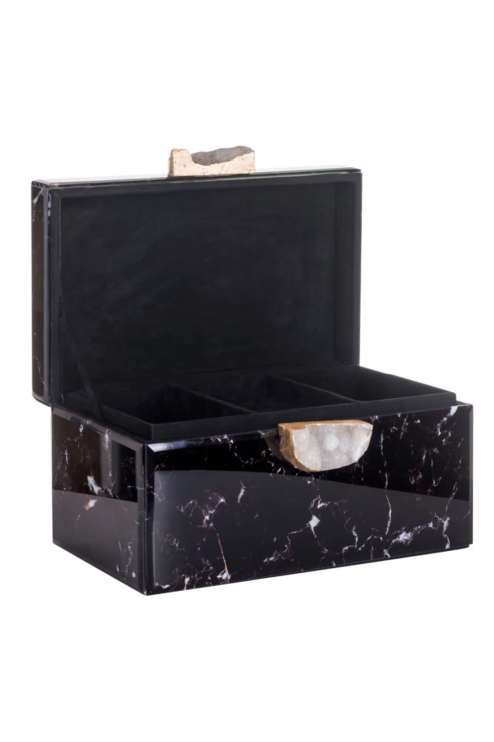 Black Marble Jewelry Box | OROA Maeve