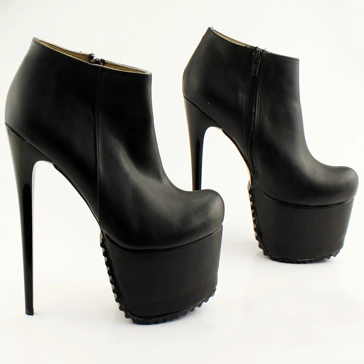 Black Sport Platform Ankle Booties