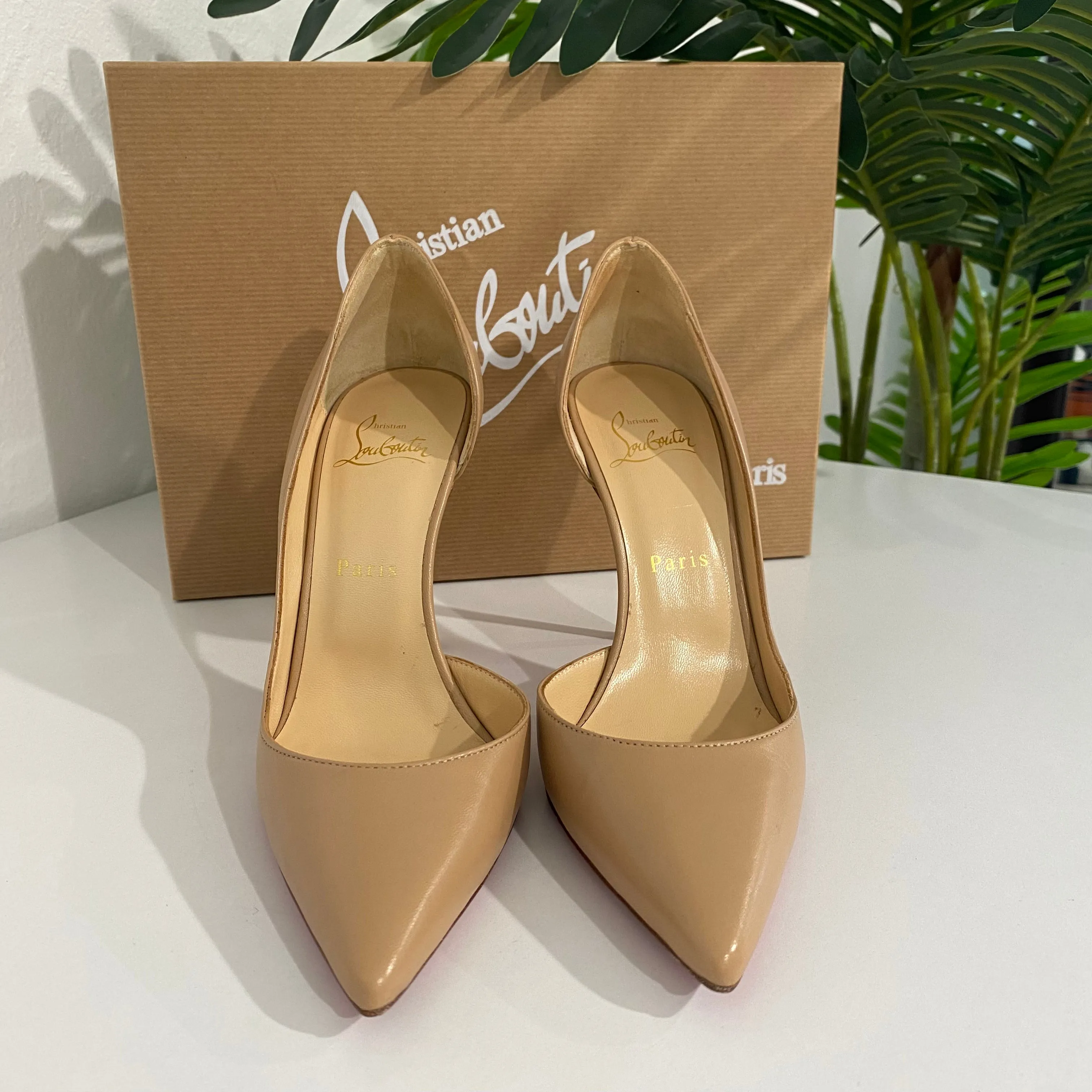 Christian Louboutin Nude Iriza 100 Heels