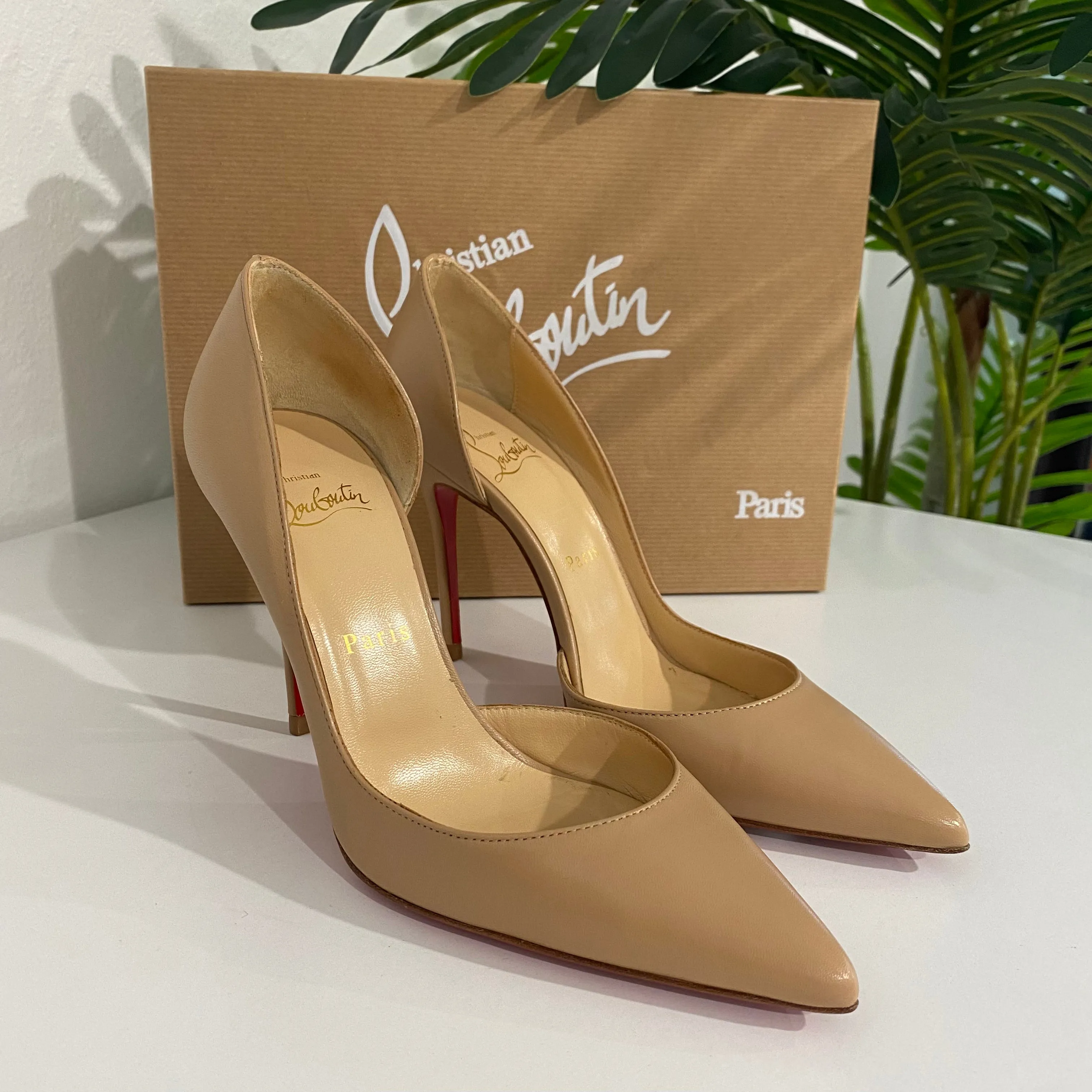 Christian Louboutin Nude Iriza 100 Heels