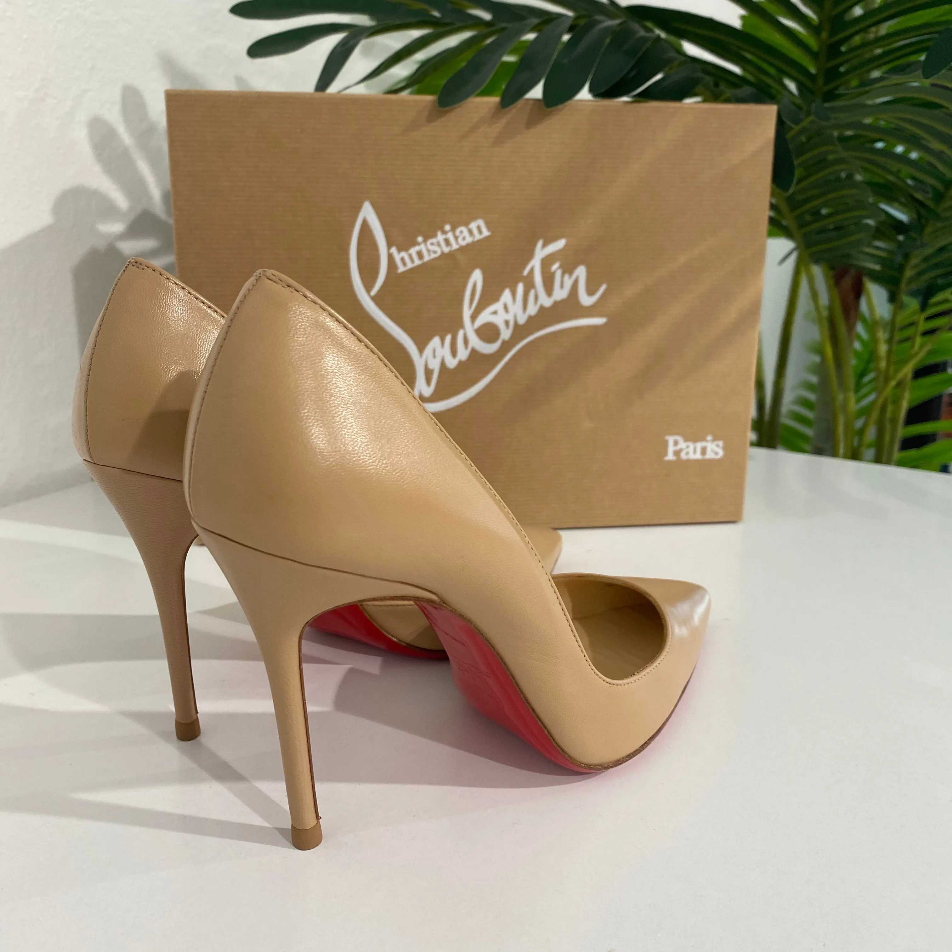 Christian Louboutin Nude Iriza 100 Heels