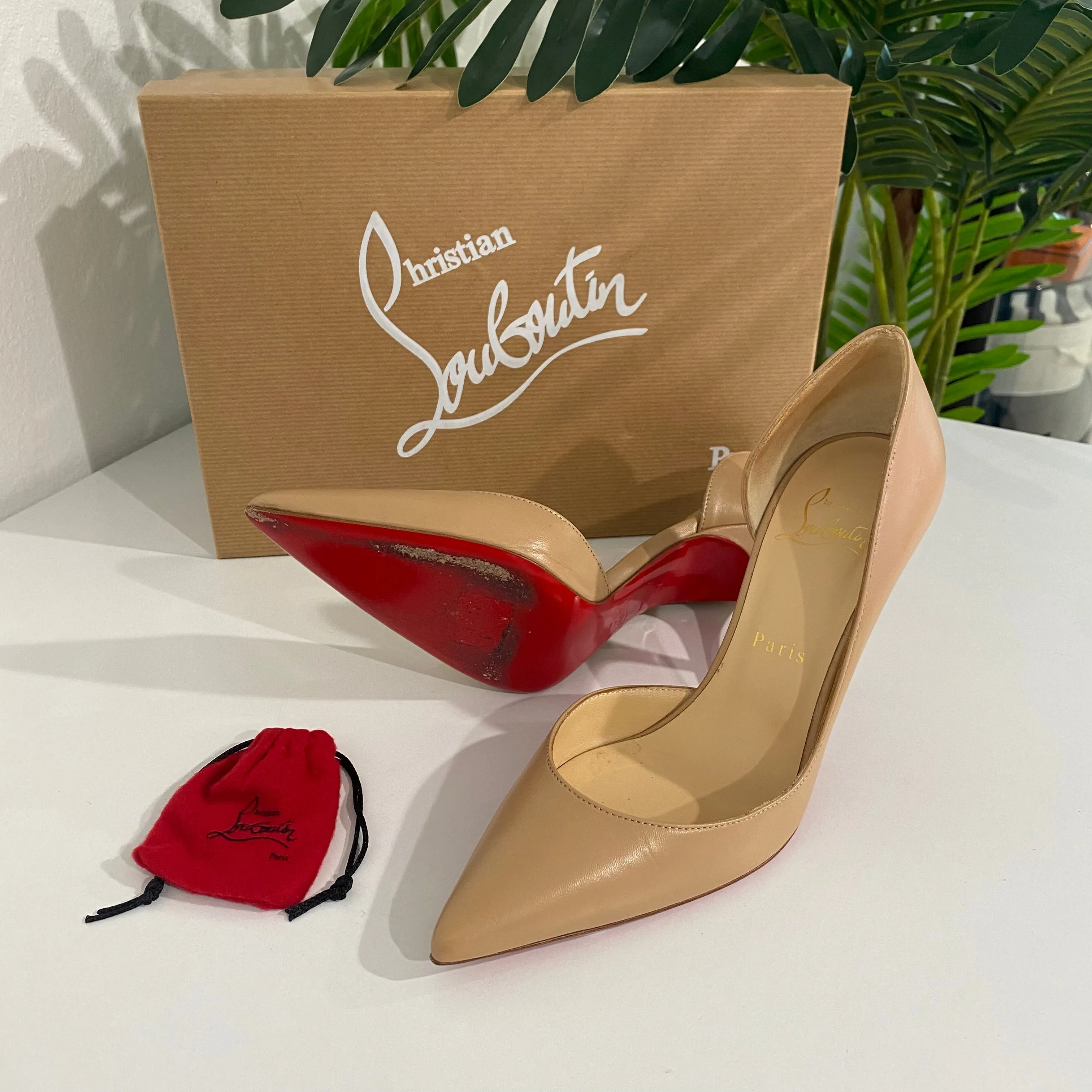 Christian Louboutin Nude Iriza 100 Heels