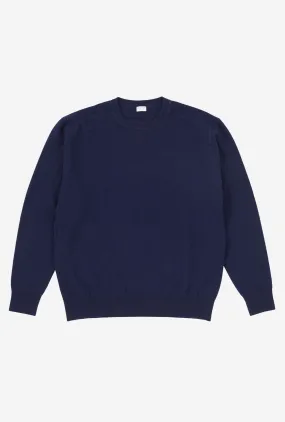 Crewneck Wool-Cashmere Navy