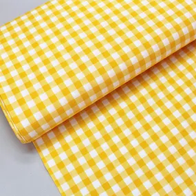 Dressmaking Cotton Gingham - Wide Width - Sunshine Yellow and White