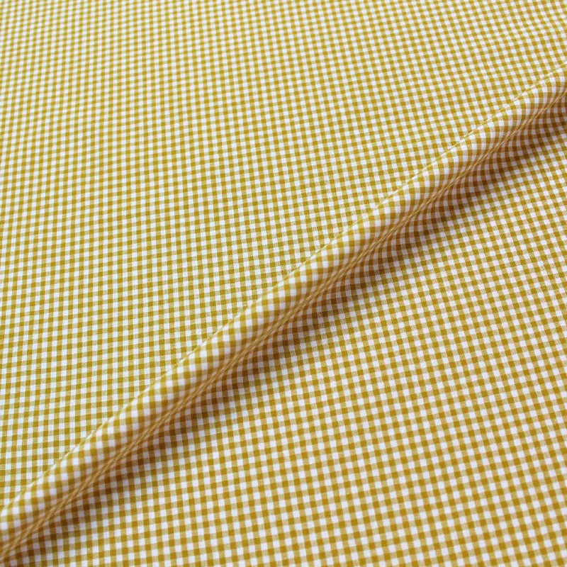 Dressmaking Cotton - Mini Gingham - Turmeric Yellow