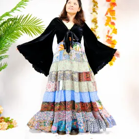 Flowy Patchwork Tiered Skirt