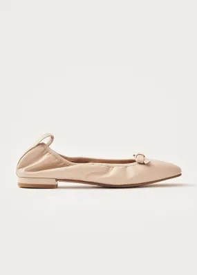 Freya Cream Leather Ballet Flats