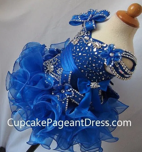 Glitz Crystal Bodice Little Girl Cupcake Pageant Dress