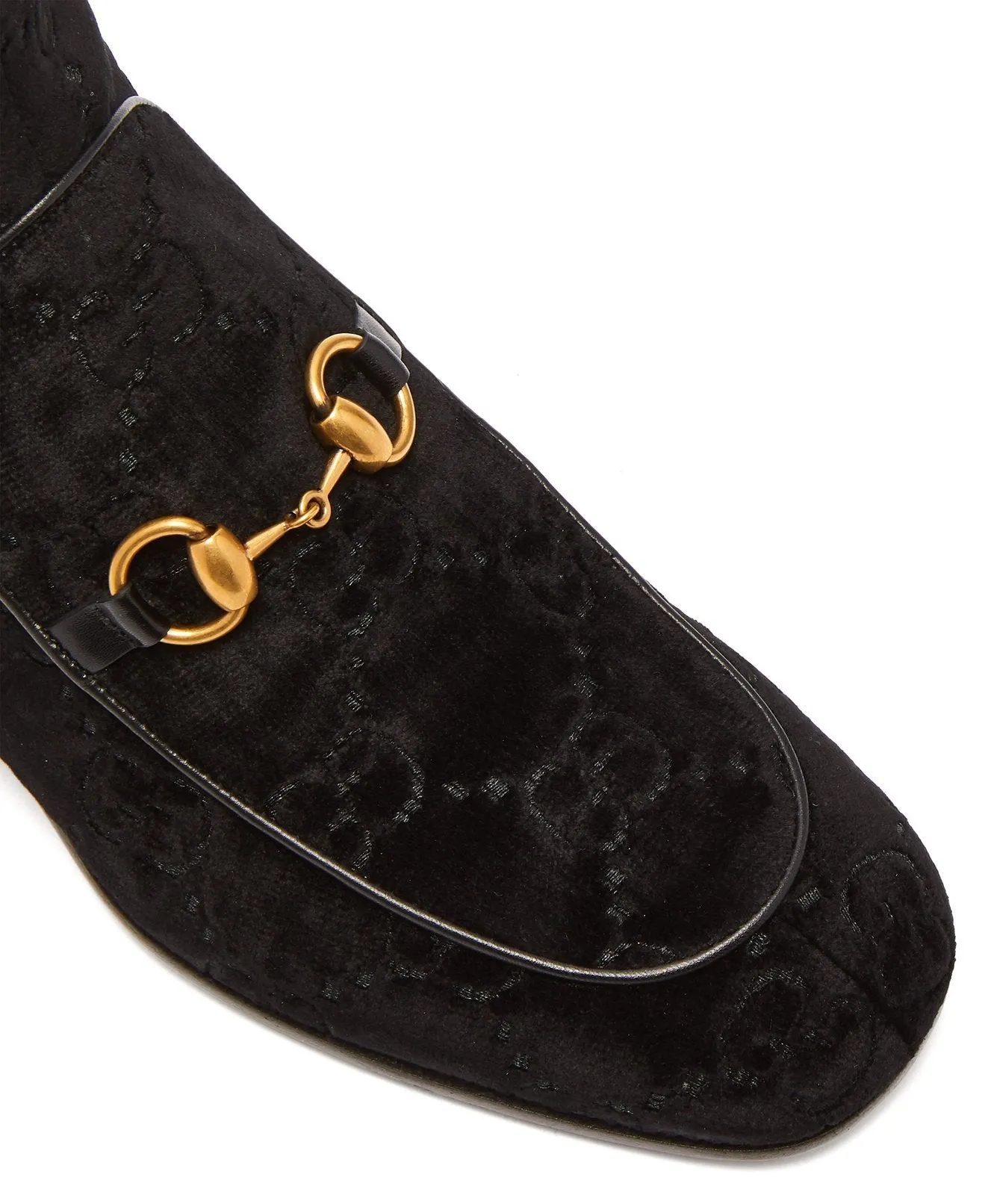 Horsebit GG Crystal-Embellished Velvet Ankle Boots