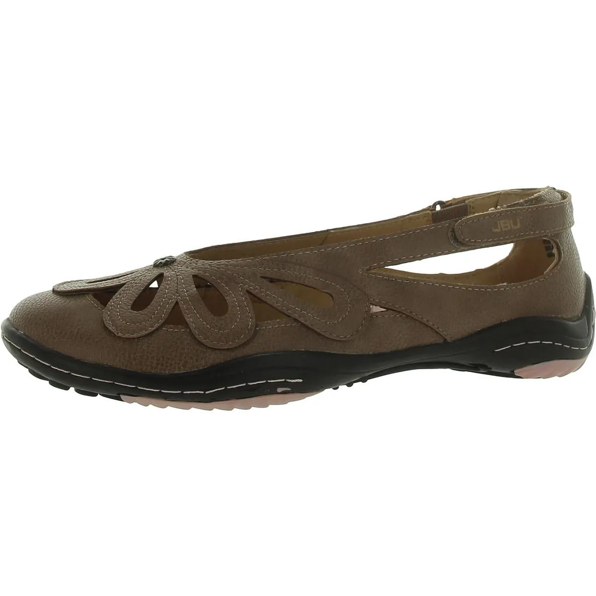 JBU by Jambu Womens Juniper Vegan Leather Round Toe Ballet Flats