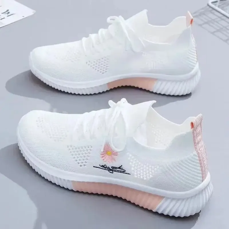 New Spring and Summer Women's Sneakers Fashionable All-Match Running Shoes Mesh Breathable Casual Female Students