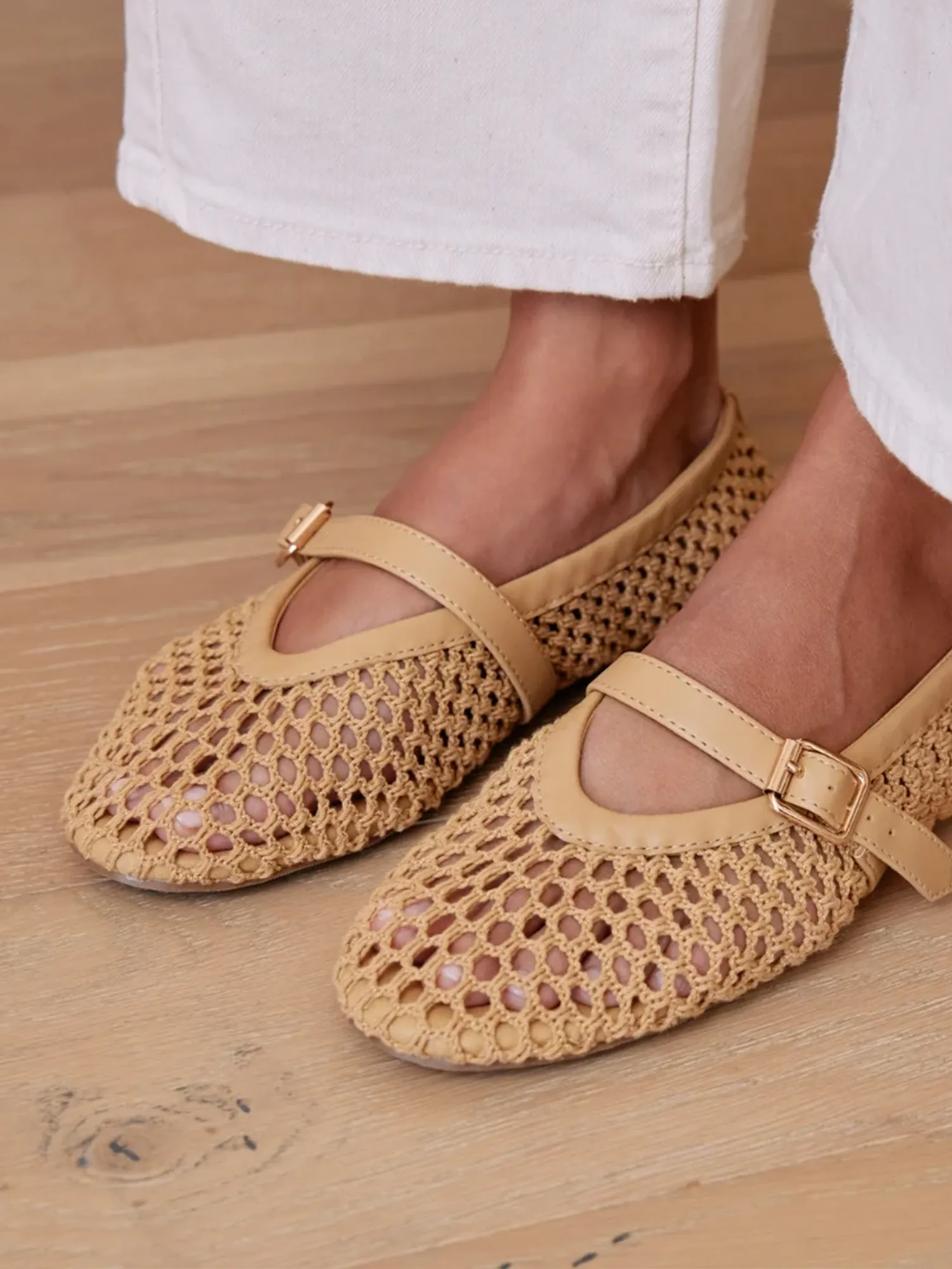 Nolita Ballet Flats in Natural