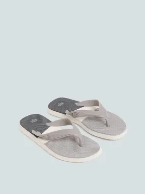 SOLEPLAY Sporty Grey Color Block Flip Flop