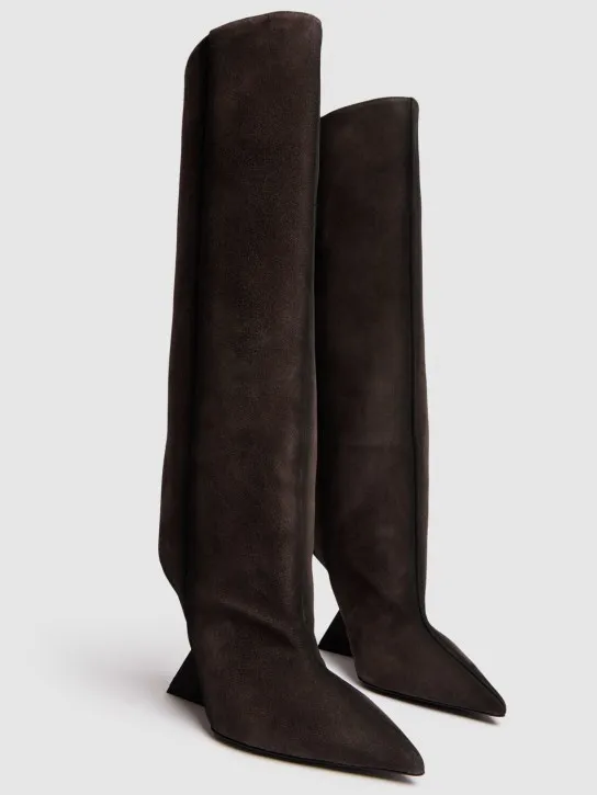 The Attico   105mm Cheope suede tube boots 