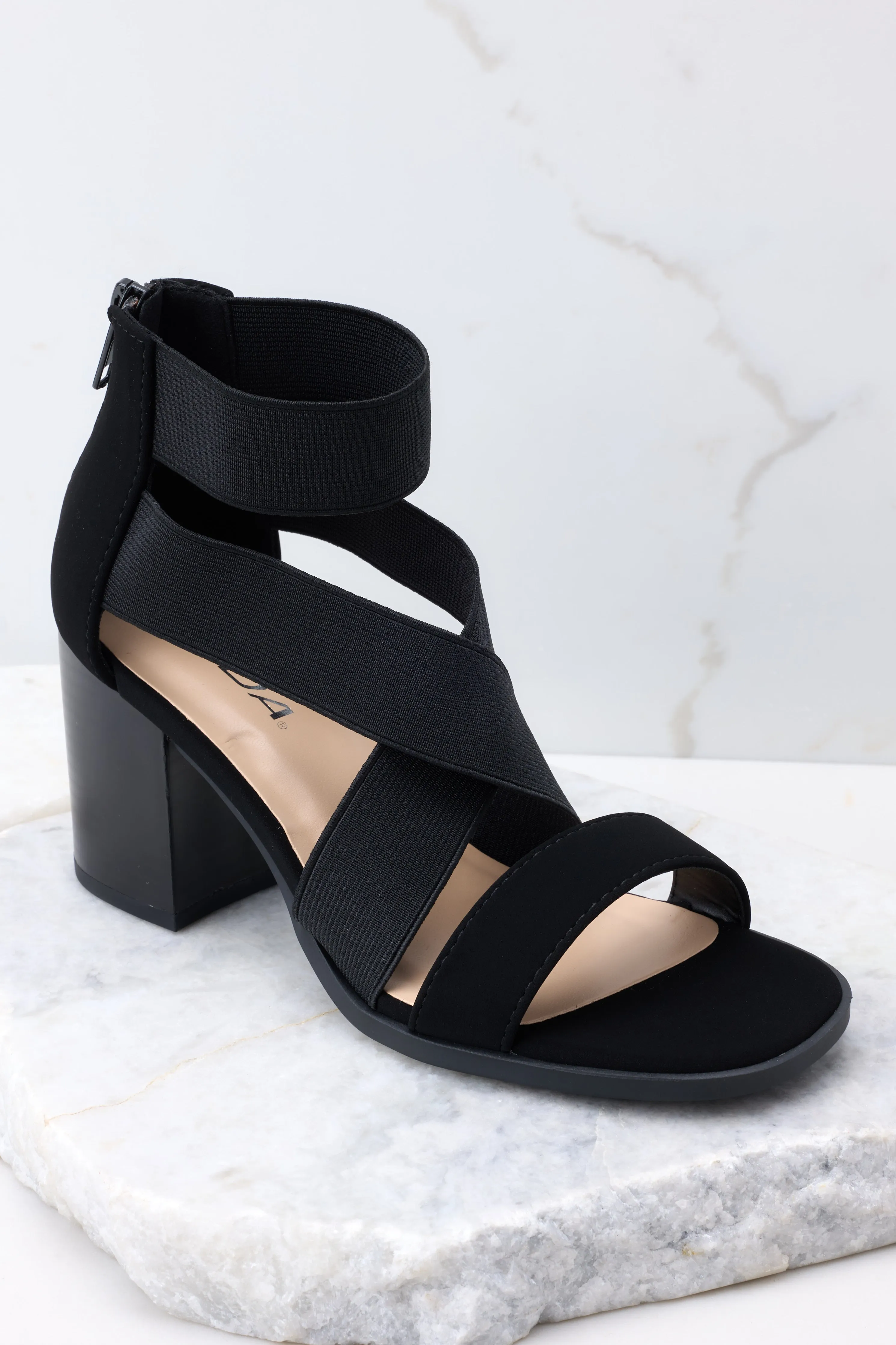 The Real Me Black High Heel Sandals