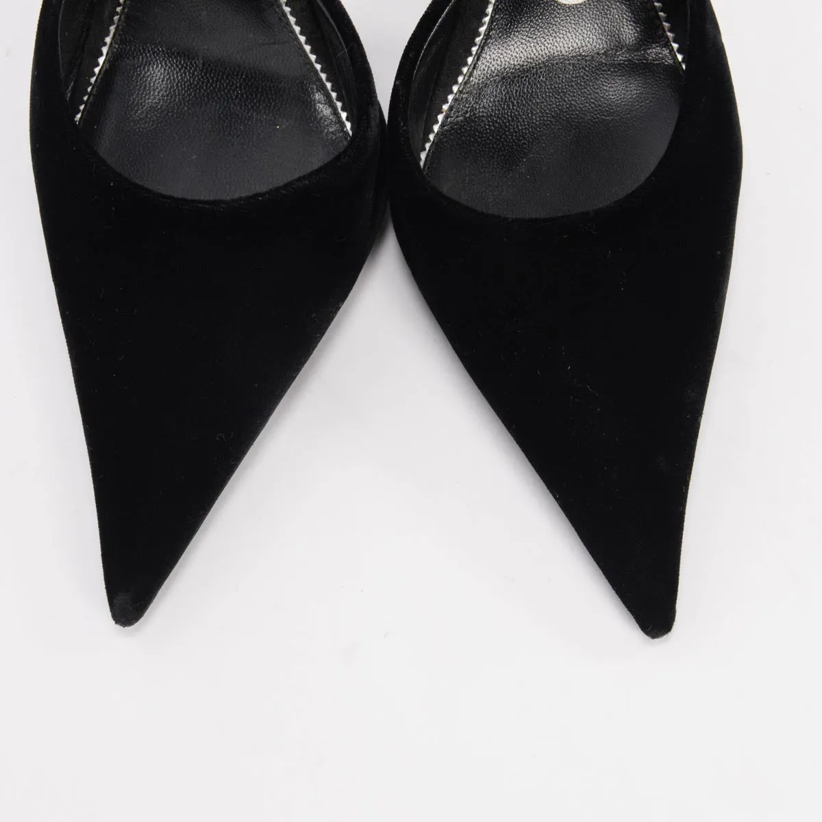 Tom Ford Black Velvet Asymmetric Crystal Pumps 37